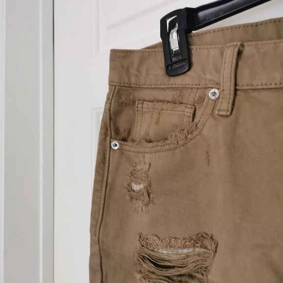 Lucky Brand high waist shorts olive green color size 4 / 27 - Picture 2 of 8